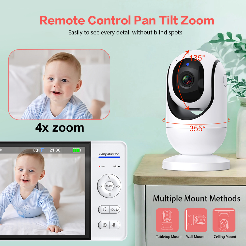 Video Baby Monitor 7'' 1080P H - Home Cinema Wireless 评论和价格