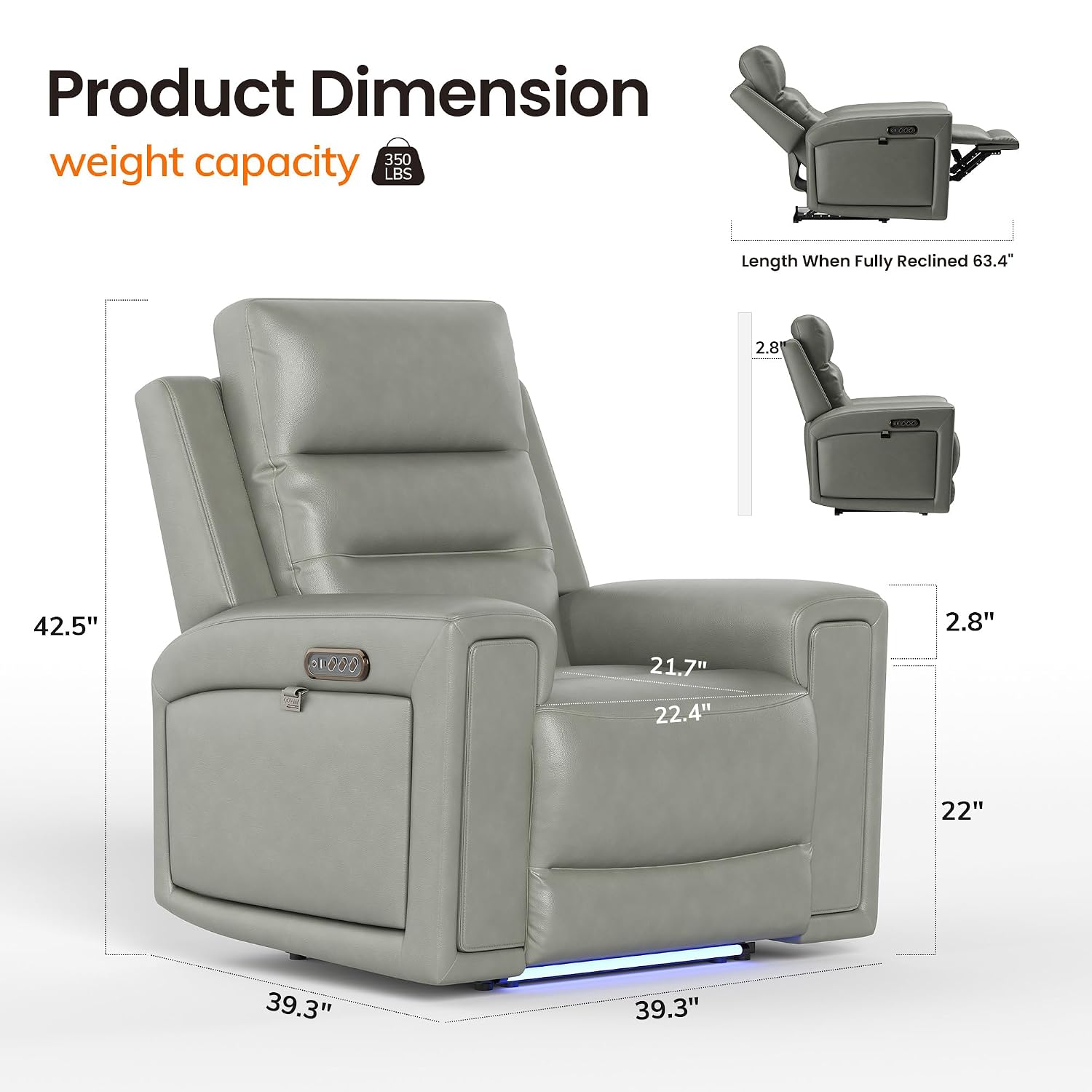 Triple Motors Power Recliner C - Home Cinema Chairs 评论和价格