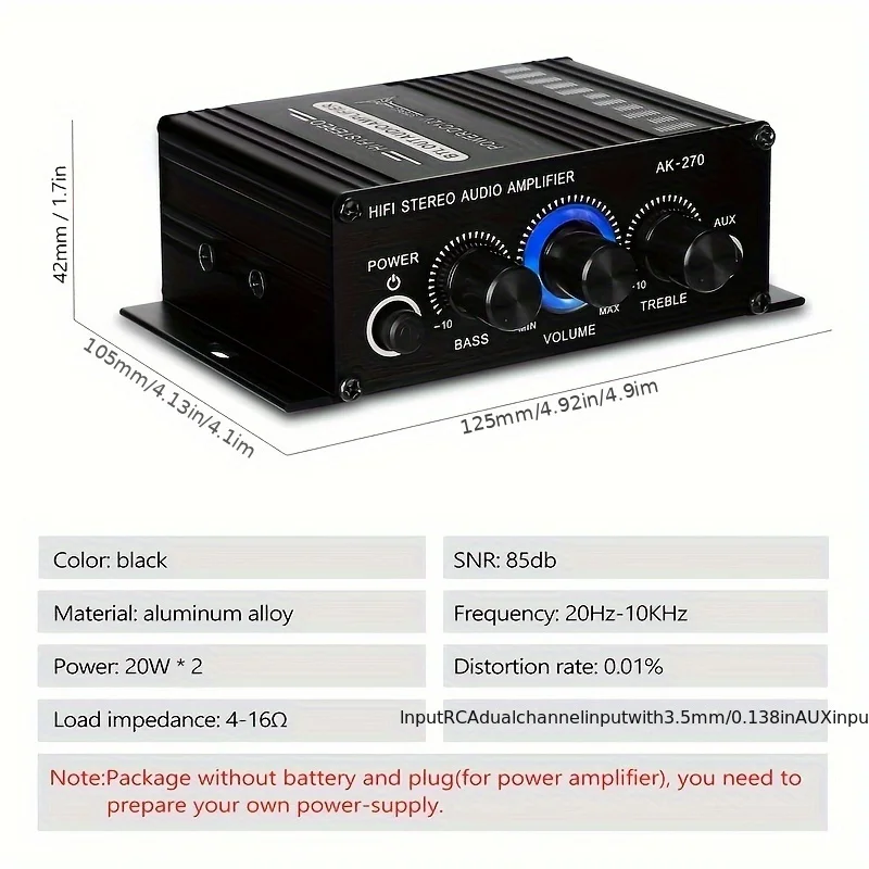 AK-270 400W Mini Power Amplifi - Audio Home Cinema 评论和价格